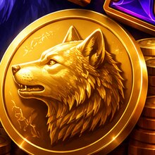 Golden wolf coin