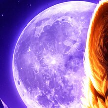 Mystic purple moon